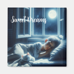 Sweet Dreams Cat Magnet