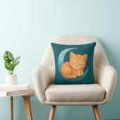 Sweet Dreams Cat on Moon Pillow Kissen (Stuhl )