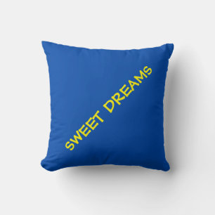 Sweet Dreams Cobalt Blue Yellow individuell anpass Kissen