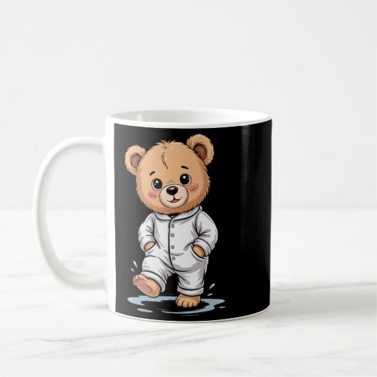 Sweet Dreams Cool Teddy Bear With Pajamas Premium  Kaffeetasse (Links)