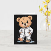 Sweet Dreams Cool Teddy Bear With Pajamas Premium Karte (Gelbe Blume)