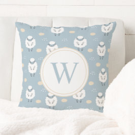 Sweet Dreams Counting Sheep Monogram Kinderzimmer Kissen
