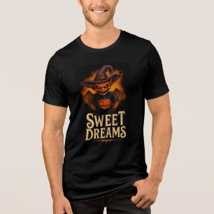 Sweet Dreams Creepy Goblin Design Tri-Blend Shirt
