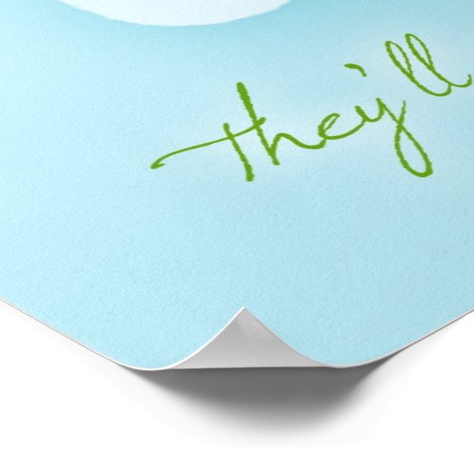 Sweet Dreams Cupcake Cloud Poster (Ecke)