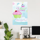 Sweet Dreams Cupcake Cloud Poster (Heimbüro)