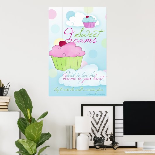 Sweet Dreams Cupcake Cloud Poster (Heimbüro)