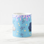 Sweet Dreams Cute Sleeping Cloud and Blueberry Mug Kaffeetasse (Mittel)