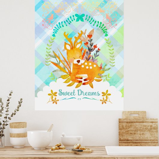 Sweet Dreams Deer Poster (Küche)
