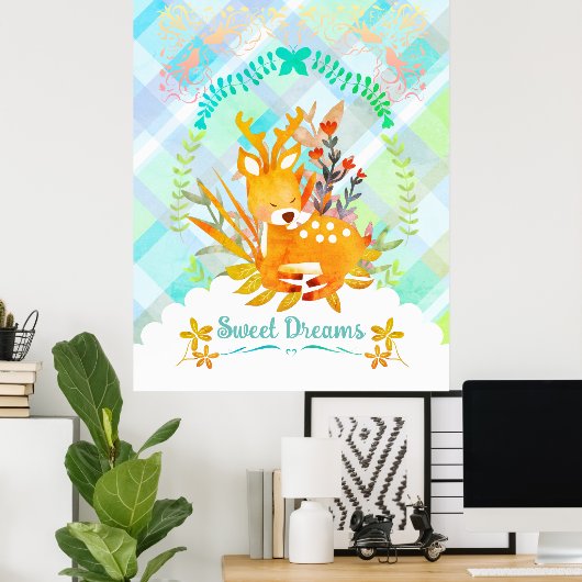 Sweet Dreams Deer Poster (Heimbüro)