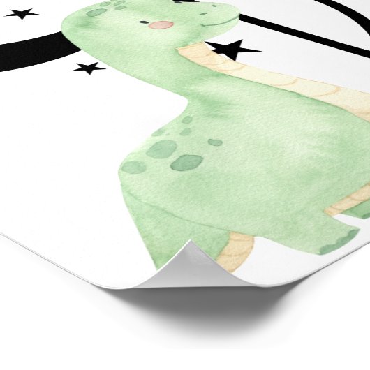 Sweet Dreams Dinosaur Poster (Ecke)