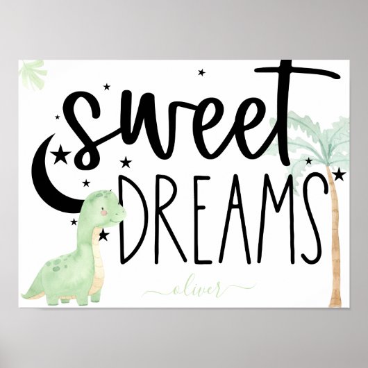Sweet Dreams Dinosaur Poster (Vorne)