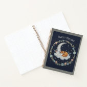 Sweet Dreams Embroidered Fox on Moon Journal Notizblock (Innenseite)