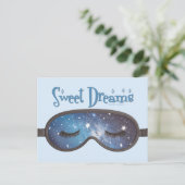 Sweet Dreams Face Mask Postkarte (Stehend Vorderseite)
