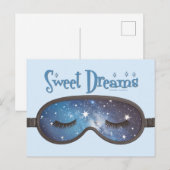 Sweet Dreams Face Mask Postkarte (Vorne/Hinten)