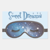 Sweet Dreams Face Mask Rechteckiger Aufkleber (Vorderseite)