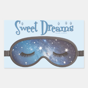 Sweet Dreams Face Mask Rechteckiger Aufkleber