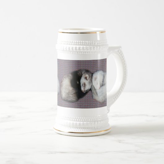 Sweet Dreams Ferrets Stein Bierglas (VorderseiteRechts)