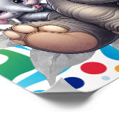 Sweet Dreams Floral Jungle Animals Nursery  Poster (Ecke)