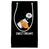 Sweet Dreams Funny Candy Pun Dark BG Kleine Geschenktüte (Vorderseite)