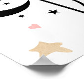 Sweet Dreams Hearts Stars Pink Girly Poster (Ecke)