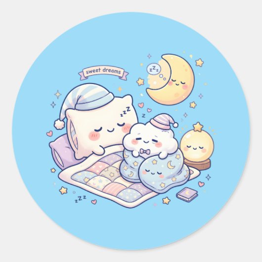 Sweet Dreams Kawaii Mini Sticker Sheet (Vorderseite)