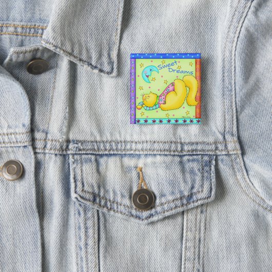 Sweet Dreams Kitty Button Abzeichen (Beispiel)