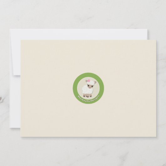 Sweet Dreams LAMB Baby Showeinladung Mädchen SDK Einladung (Rückseite)