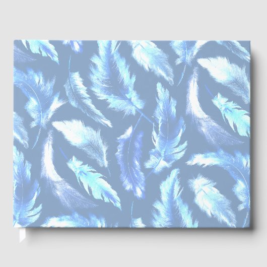 sweet dreams - light blue watercolor feathers : gästebuch (Vorderseite)