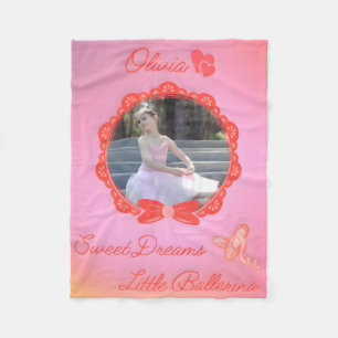 "Sweet Dreams Little Ballerina" Fleecedecke