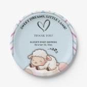 Sweet Dreams Little Lamb Niedlich Kawaii Babydusch Pappteller (Vorderseite)