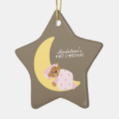 Sweet Dreams Lullaby Girl Baby's First Christmas Keramik Ornament (Links)
