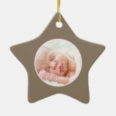 Sweet Dreams Lullaby Girl Baby's First Christmas Keramik Ornament (Hinten)