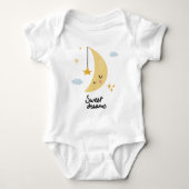 Sweet Dreams Moon & Stars Baby Strampler (Vorderseite)