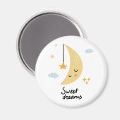 Sweet Dreams Moon & Stars Magnet (Vorderseite/Rückseite)