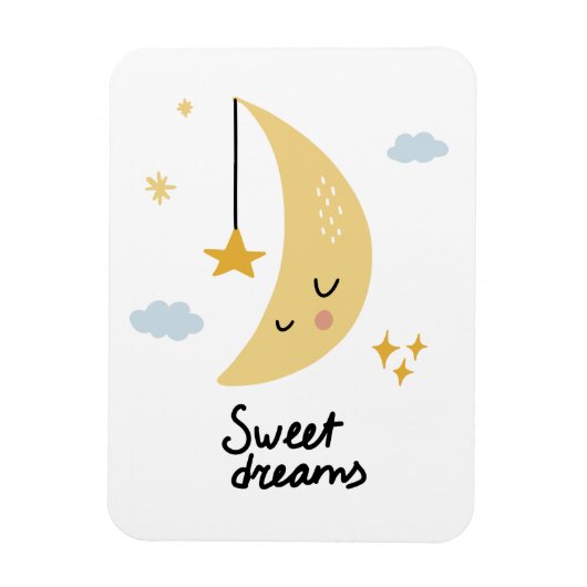Sweet Dreams Moon & Stars Magnet (Vertikal)