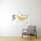 Sweet Dreams Moon & Stars Wandteppich (Beispiel (Horizontal))