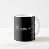 Sweet Dreams - MUG Schwarz-Weiß Kaffeetasse (VorderseiteRechts)