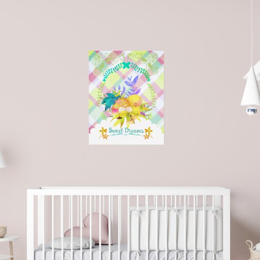 Sweet Dreams Nesting Bird. Poster (Kinderzimmer 2)