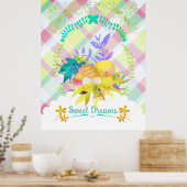 Sweet Dreams Nesting Bird. Poster (Küche)