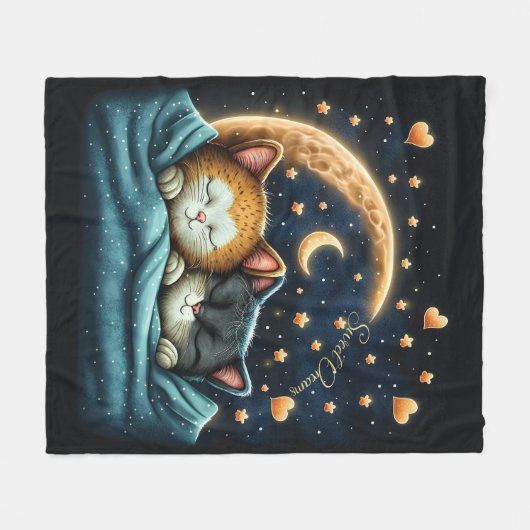 Sweet Dreams Niedlich Design Kitten Fleecedecke (Vorderseite (Horizontal))