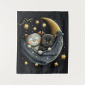 Sweet Dreams Niedlich Design Kitten Wandteppich (Vorderseite)