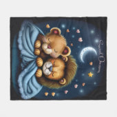 Sweet Dreams Niedlich Design Lion Fleecedecke (Vorderseite (Horizontal))