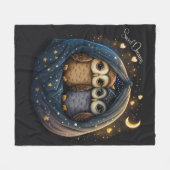 Sweet Dreams Niedlich Design Owl Fleecedecke (Vorderseite (Horizontal))