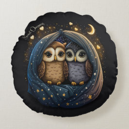 Sweet Dreams Niedlich Design Owl Rundes Kissen