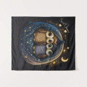 Sweet Dreams Niedlich Design Owl Wandteppich (Vorderseite (Horizontal))