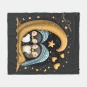 Sweet Dreams Niedlich Design Pinguin Fleecedecke (Vorderseite (Horizontal))