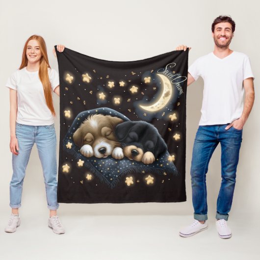 Sweet Dreams Niedlich Design Puppy Fleecedecke (Beispiel)