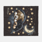 Sweet Dreams Niedlich Design Welpe Personalisiert  Fleecedecke (Vorderseite (Horizontal))