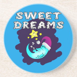 Sweet Dreams - Niedlicher Mond Ein Nickerchen nehm Untersetzer