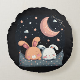 Sweet Dreams Niedliches Design Bunny Rundes Kissen